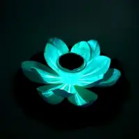 Садовый светильник для водоемов 28 х 28 х 9  см на солнечной бат-е "Лотос" бел N011