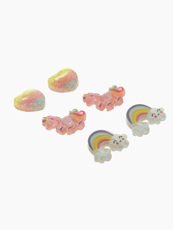 Серьги-клипсы детские на магните "Выбражулька" ассорти, форма МИКС (набор 3 пары)