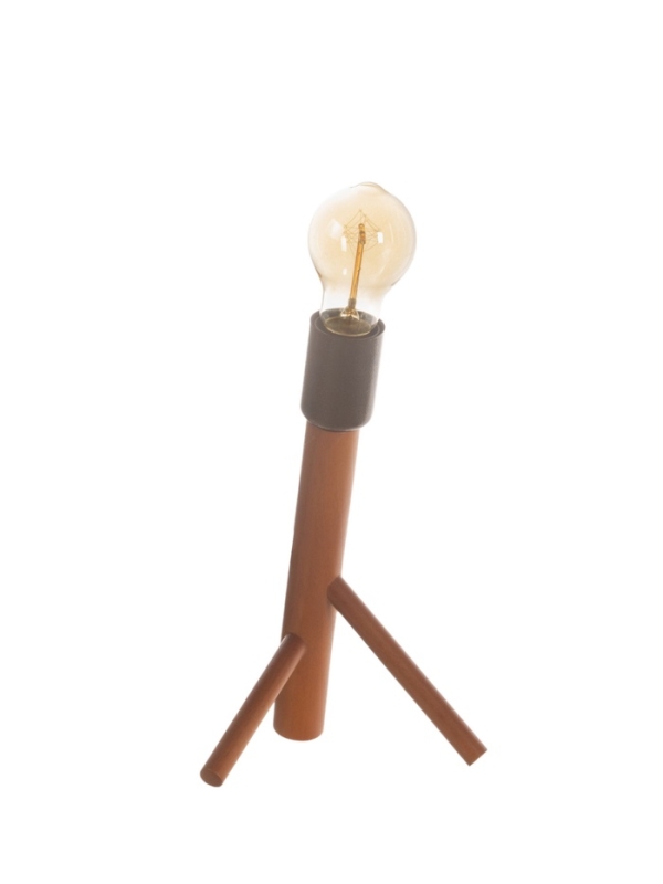 Лампа настольная BayerLux ЭКО "Рокет" 1х40Вт Е27 коричневый 15х17х26см