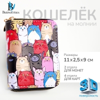 Кошелёк на молнии "Выбражулька", цвет разноцветный Кошелёк на молнии "Выбражулька", цвет разноцветный