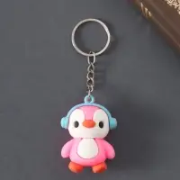 Брелок резина "Пингвин в наушниках" МИКС 4,7х3,5х2,2 см