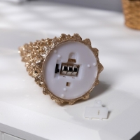 Светодиодная фигура &laquo;Ёлка золотистая&raquo; 6 &times; 17 &times; 6 см, пластик, батарейки LR44 (в комплекте), свечение тёплое белое