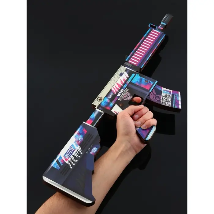 Набор сувенирное оружие &laquo;Некромантика&raquo;, автомат М4А4, пистолет с глушителем, нож-штык, 3 шт