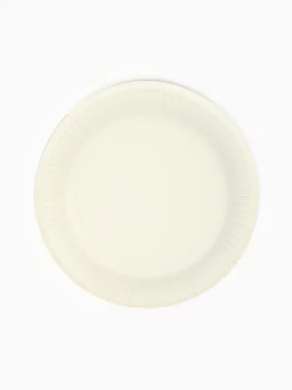 МП Набор бумажной посуды  "С Днём рождения", бежевый, 12 персон