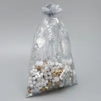 Мешочек подарочный органза &laquo;Новогодние игрушки&raquo;, 20 х 30 см +/- 1.5 см