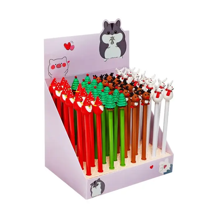 Ручка - прикол гелевая Calligrata &laquo;Новый год&raquo;, неавтоматическая, чёрные чернила, 0.38 мм, штрихкод на штуке, подарочная, МИКС