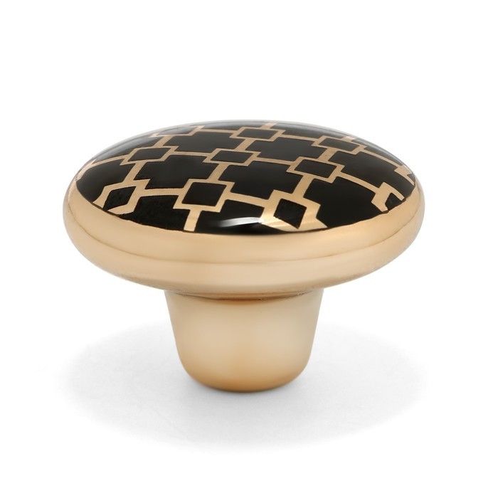 Ручка-кнопка CAPPIO, d=39 мм, цвет золото, 8 шт.