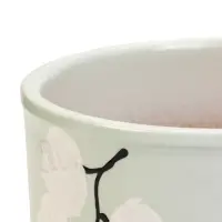 Горшок цветочный с поддоном 0,9 л, керамика "Листья" (М)