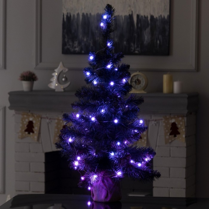 Умная гирлянда &laquo;Нить&raquo; 5 м роса, IP20, серебристая нить, 50 LED, управление с приложения, свечение RGB, USB