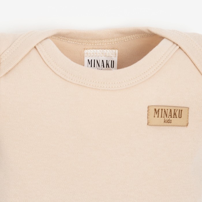 Боди детское MINAKU, цвет бежевый, рост 62-68 см