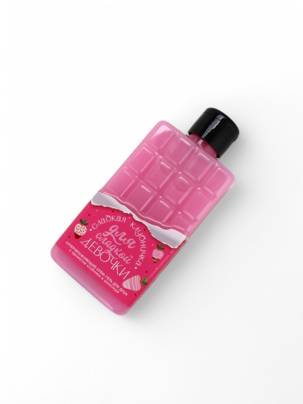 Набор "Моей ягодке", гель для душа во флаконе шоколад и поник для ванны