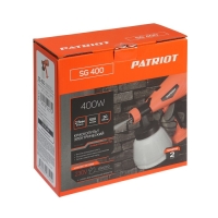 Краскопульт электрический PATRIOT SG 400, 400 Вт, 500 мл/мин, 0.8 л, сопло 2.5 мм, до 50 DIN Краскопульт электрический PATRIOT SG 400, 400 Вт, 500 мл/мин, 0.8 л, сопло 2.5 мм, до 50 DIN