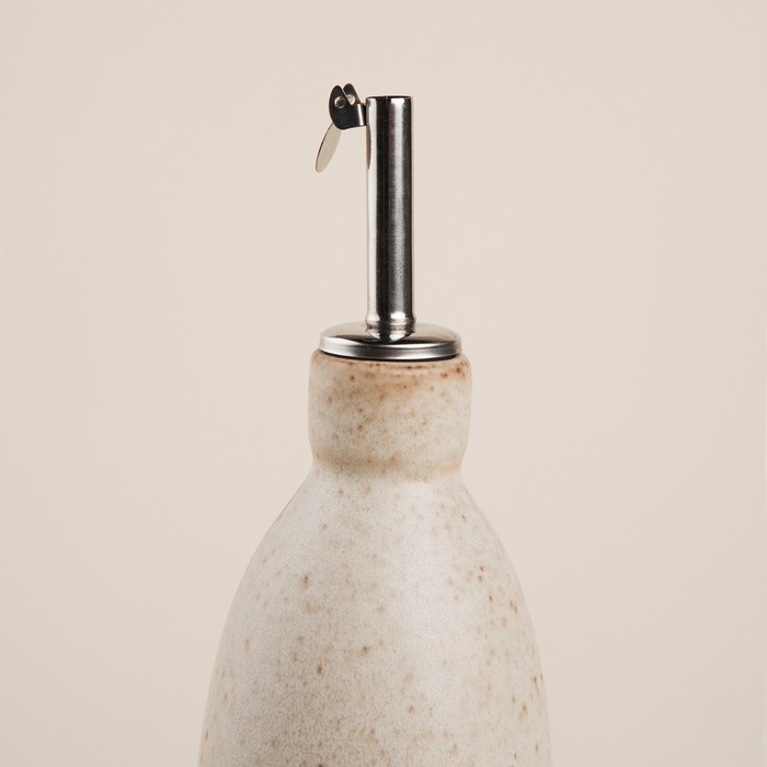 Бутылка керамическая для масла и соуса SL Home &laquo;Виенто&raquo;, 500 мл, 7&times;26 см, цвет бежевый