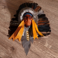 Маска "Индеец Ахига" 15х6х20 см, МИКС Маска "Индеец Ахига" 15х6х20 см, МИКС