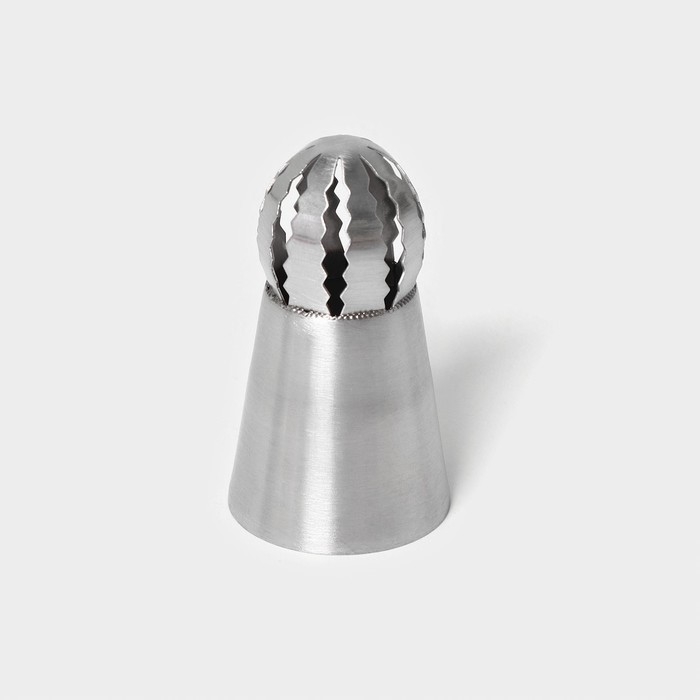 Насадка кондитерская &laquo;Сфера.Волна с цветком&raquo;, d=3 см, выход 2,3 см, нержавеющая сталь