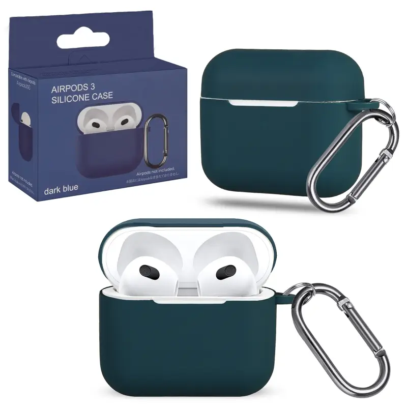 Чехол APods 3 с карабином №19 blue