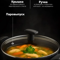 Кастрюля 4 литра Monolit-24C крышка индукция антипригарное