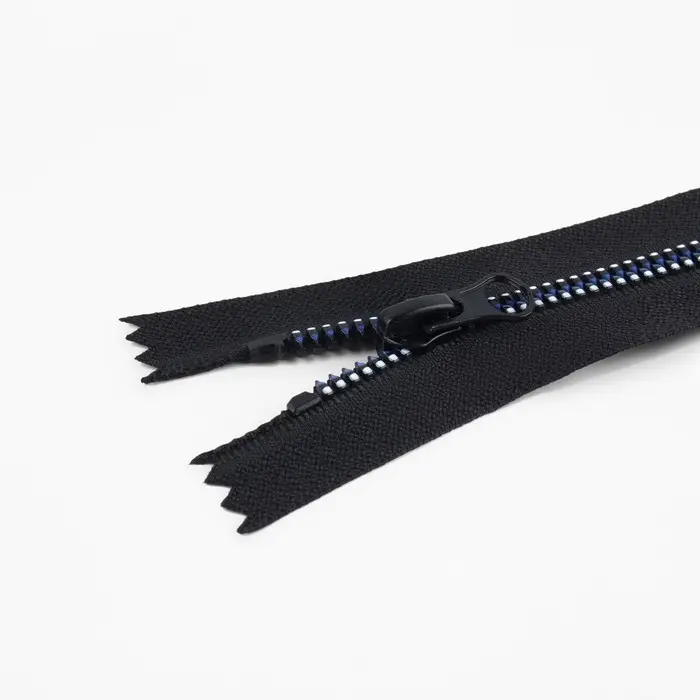 Молния &laquo;Трактор&raquo;, №5, неразъёмная, замок автомат, 18 см, чёрная, белая, синяя