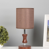 Лампа настольная BayerLux ЭКО "Кло" 1х40Вт Е27 кофе/хром 16х16х38см