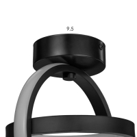 Светильник 2512/2BK LED 12Вт 4000К черный 20х21 см BayerLux