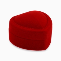 Футляр бархатный под кольцо &laquo;Сердце с рамкой из точек&raquo; 5&times;5, цвет красный