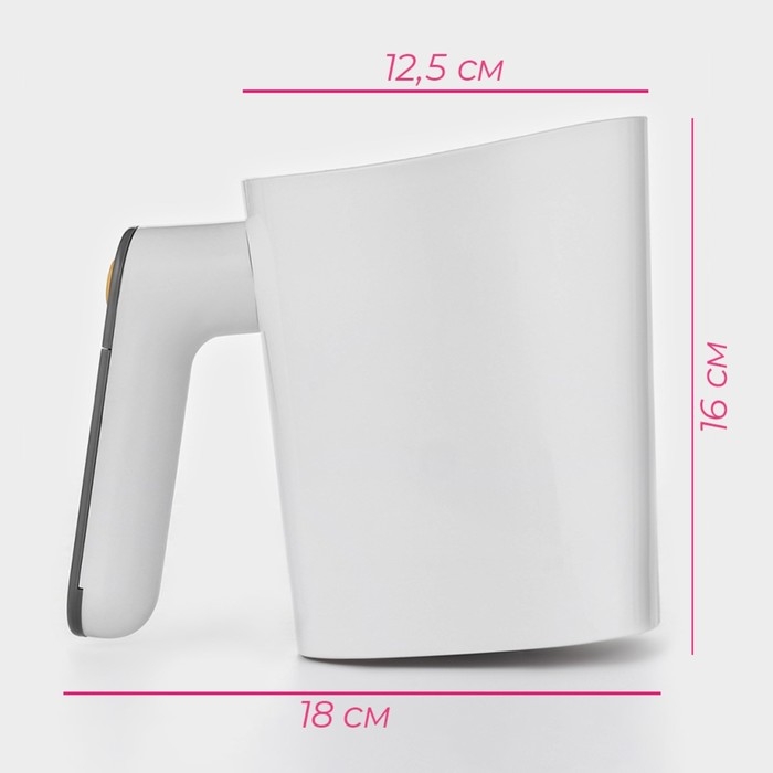 Просеиватель для муки Доляна Powder, автоматический, 1 л, цвет белый