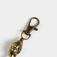 Брелок-кисточка "Будда" 17 см, цв. белый, золотистый