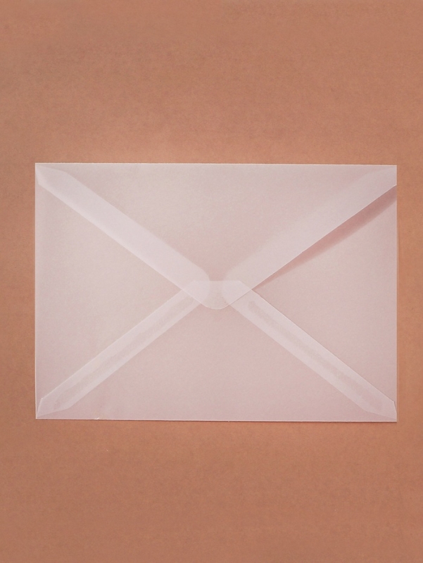 Набор 10 штук конвертов из кальки прозрачные (11.5 х 16.5 см), плотность 113 г/кв.м