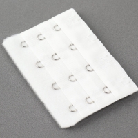 Застёжка-удлинитель для бюстгальтера, 3 ряда 4 крючка, 5 × 7,5 см, 3 шт, цвет белый/бежевый/чёрный Застёжка-удлинитель для бюстгальтера, 3 ряда 4 крючка, 5 × 7,5 см, 3 шт, цвет белый/бежевый/чёрный