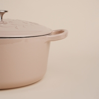 Кастрюля чугунная с эмалированным покрытием SL Home, d=24,5 см, h=11 см, цвет бежевый