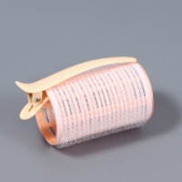 Бигуди для чёлки, с зажимом, d = 3,5 см, 6,2 см, цвет бежевый