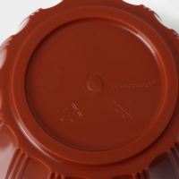 Горшок для цветов с поддоном &laquo;Хризантема&raquo;, 2,1 л, d=16,5 см, h=14,8 см, цвет терракот