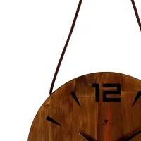 Часы настенные, интерьерные, бесшумные, d-30 см, дерево на подвесе