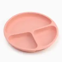 Тарелка детская секционная, 3 секции, розовый, Mum&Baby