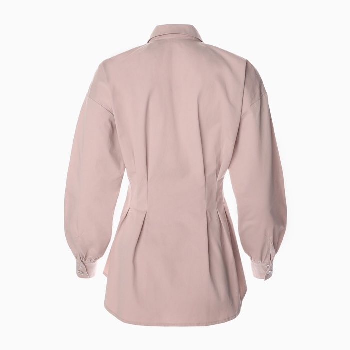 Рубашка женская удлиненная MINAKU: Casual Collection цвет серо-розовый, р-р 48 Рубашка женская удлиненная MINAKU: Casual Collection цвет серо-розовый, р-р 48