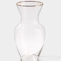 Ваза &laquo;Миа&raquo;, 23&times;10.5 см, стекло, прозрачно-золотая