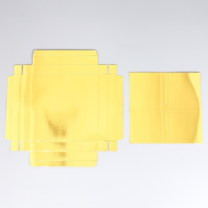 Коробка кондитерская для муссовых пирожных &laquo;Золотистая&raquo;, 17.8 х 17.8 х 6.5 см