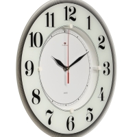 Часы настенные, интерьерные "Рубин", бесшумные, d-34 см, белые