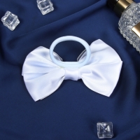 Резинка для волос "Школьница стиль" классика нежность, 12 см, белый Резинка для волос "Школьница стиль" классика нежность, 12 см, белый