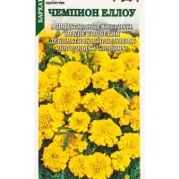 Семена Бархатцы Чемпион йеллоу /Сотка/ 0,2г/ h-15-20см d-4-6см /*1200