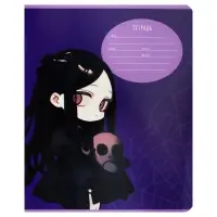 Тетрадь 12 листов в клетку на скрепке "Магические куклы", обложка мелованный картон, ВД-лак, МИКС