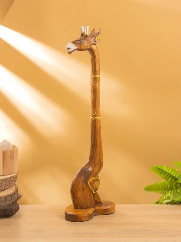 Набор сувенирный "Жирафы" дерево, H - 50,40 и 30 см, цв. коричневый