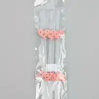 Трубочки для коктейля &laquo;Сердечки&raquo;, розовые (набор 6 шт)