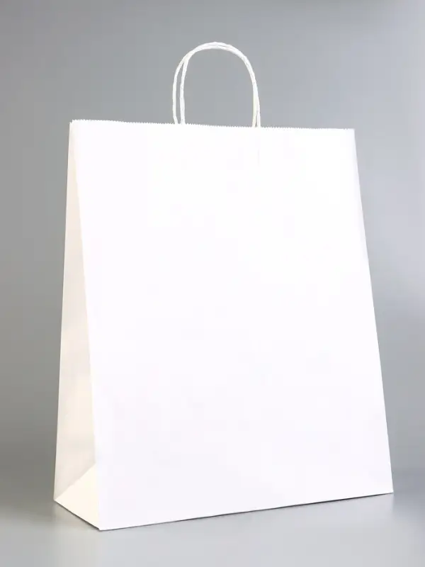 Пакет крафт без печати 35&times;15&times;42 см белый