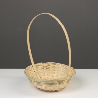 Корзина плетёная, бамбук, натуральный цвет, низкая