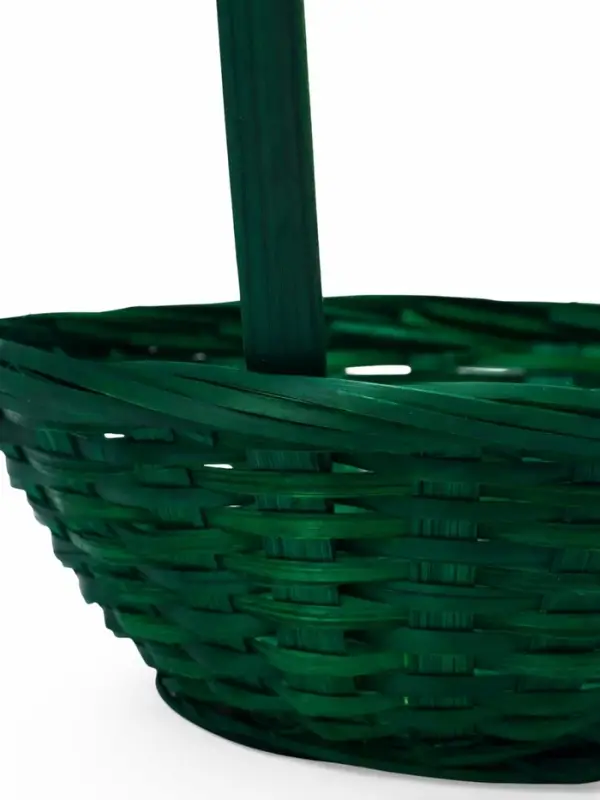 Корзина плетеная 20 х 20 х _ см, ручка h=21 см зеленая (К1862905)