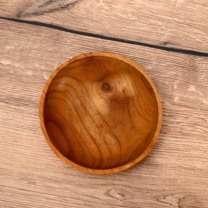 Миска 15х15х4 см, тиковое дерево