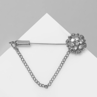 Булавка &laquo;Цветочек&raquo;, 5 см, цвет белый в серебре