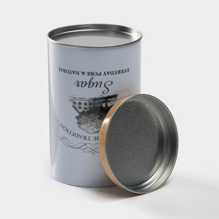 Банка для сахара &laquo;Дом и поле&raquo;, 12&times;7,5&times;7,5 см, цвет белый