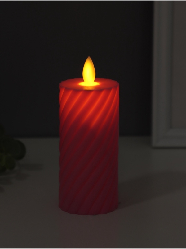 Ночник свеча Ночник свеча "Свидание" LED 3xAG13 розовый 5х5х11см